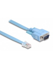 DELOCK καλώδιο serial RS-232 DB9 σε RJ45 63353, 1m, μπλε