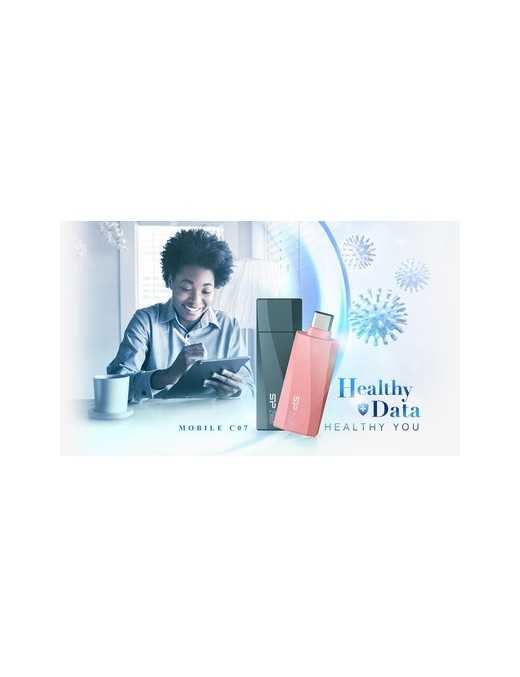 SILICON POWER USB-C Flash Drive Mobile C07, 64GB, USB 3.2, ροζ