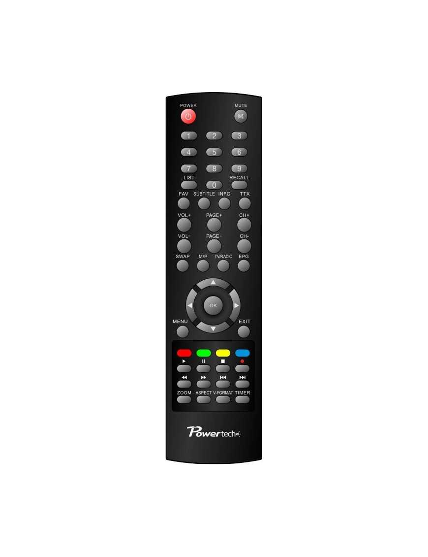 POWERTECH χειριστήριο συμβατό με δέκτη PT-MPEG4-HD2 κόκκινη συσκευασία