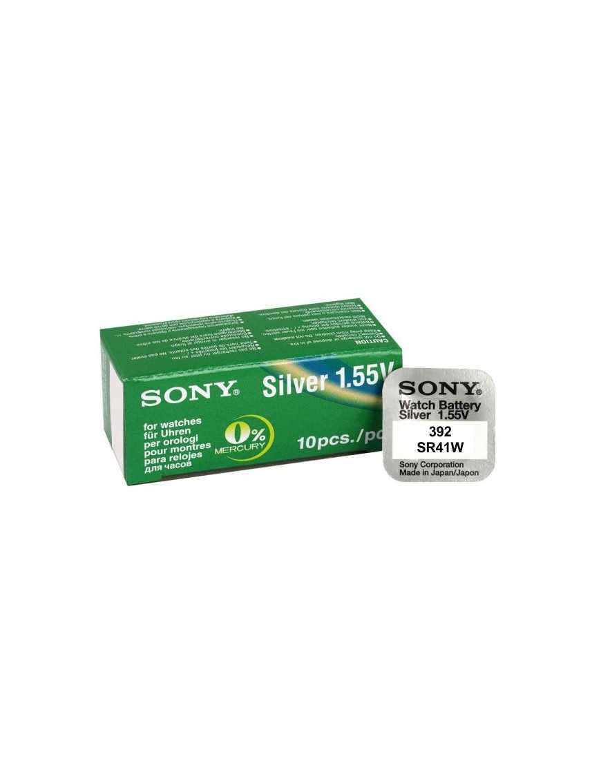 SONY μπαταρία Silver Oxide για ρολόγια SR41W, 1.55V, No392, 10τμχ