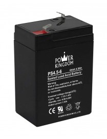 POWER KINGDOM μπαταρία μολύβδου PS4.5-6, 6V 4.5Ah