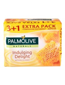 PALMOLIVE σαπούνι Indulging delight, με γάλα & μέλι, 4x 90g