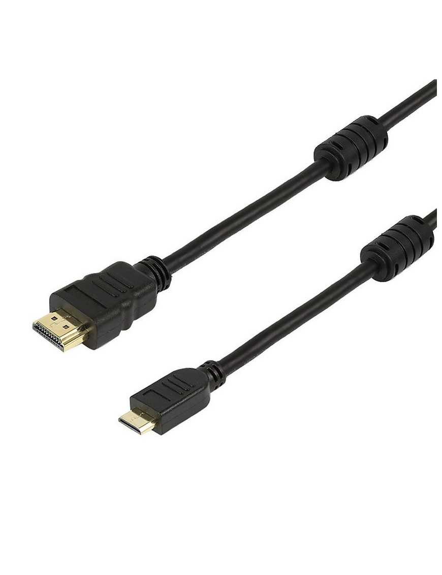 Powertech HDMI 19pin σε HDMI Mini - 1.4V / 2F + with ethernet - 5M
