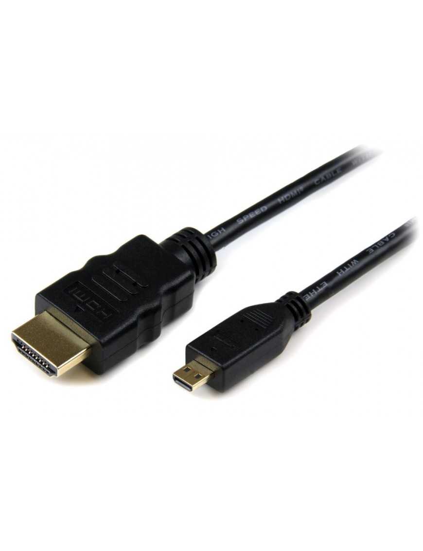 Powertech HDMI 19pin σε HDMI Micro (D) - 1.4V / with ethernet - 1.5M