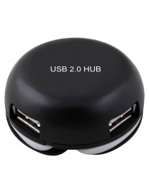 POWERTECH USB 2.0 Hub PT-166, 4 θύρες, μαύρο