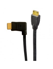 POWERTECH Καλώδιο HDMI (Μ) 19pin 1,4V, 90° right, 1.5m, Black