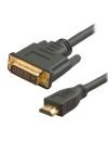 POWERTECH HDMI 19pin M / DVI 24+1 M 10m - DUAL LINK (COPPER)