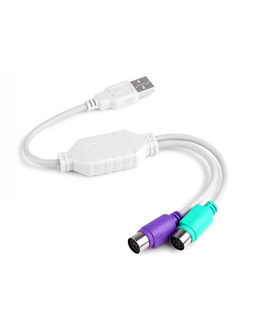 POWERTECH Καλώδιο USB σε 2x PS2 Female, 0.20m, White
