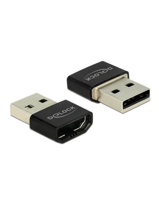 DELOCK Adapter USB 2.0 σε HDMI-A female, Black