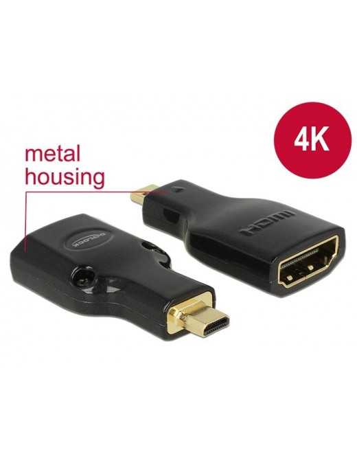 DELOCK HDMI Αντάπτορας από Micro-D σε HDMI-A female, High Speed (HEC)