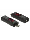 DELOCK Adapter USB 2.0 Micro με LED indicator για Voltage και Ampere