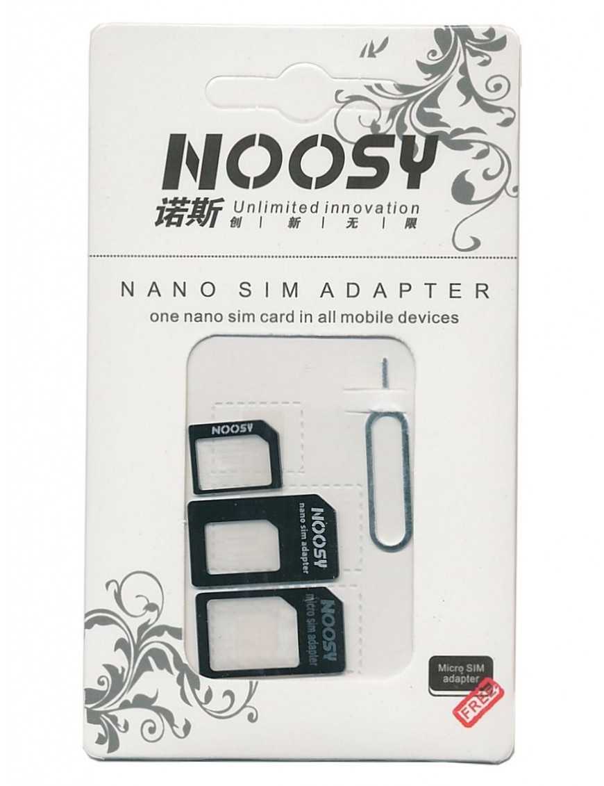 NOOSY Nano SIM & Micro SIM Adapter Set, μαύρο