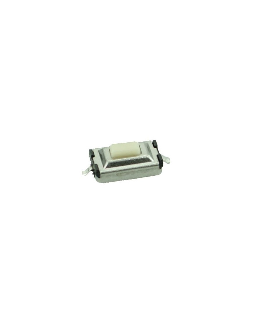 SMD Button - 2 PIN, Nickel, Silver/White
