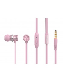 CELEBRAT Earphones με μικρόφωνο D7, on/off, 10mm, 1.2m, ροζ χρυσό