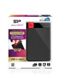 SILICON POWER Εξωτερικός HDD 4TB Diamond D30 D3L, USB 3.1, Black