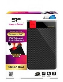 SILICON POWER Εξωτερικός HDD 4TB Diamond D30 D3L, USB 3.1, Black