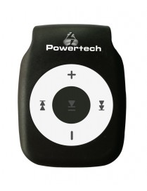POWERTECH MP3 Player με clip, επαναφορτιζόμενο, microSD, Μαύρο