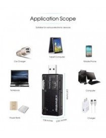 KEWEISI Συσκευή ελέγχου θύρας USB KWS-10VA, 2x USB Output, 3-9V