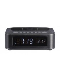 THOMSON Ξυπνητήρι CR400IBT, Βluetooth, USB, ασύρματη φόρτιση, LED, μαύρο