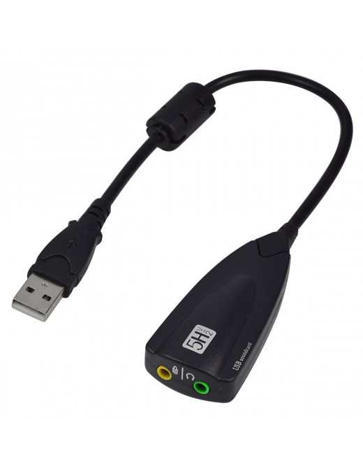 POWERTECH USB κάρτα ήχου SLOT-021, 5Hv2, Virtual 7.1 channels