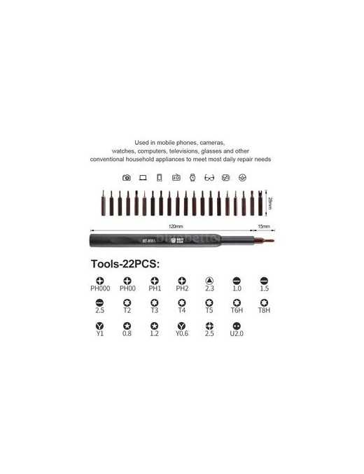 BEST set κατσαβιδιών ακριβείας BST-8930A, 22 τεμάχια