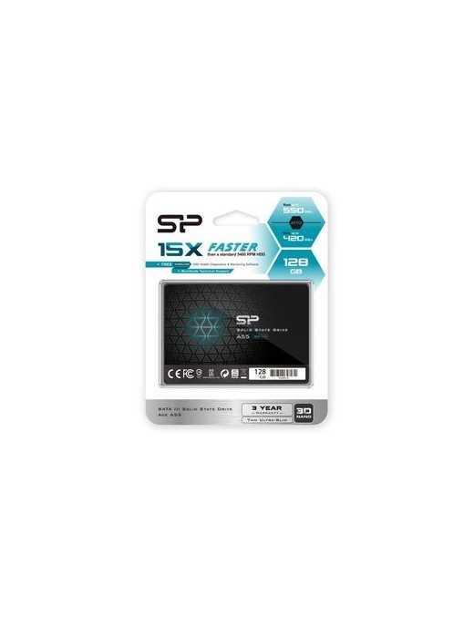 SILICON POWER SSD A55 128GB, 2.5", SATA III, 550-420MB/s 7mm, TLC