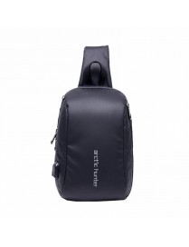 ARCTIC HUNTER Τσάντα Crossbody XB-00081-BK, USB, αδιάβροχη, μαύρη