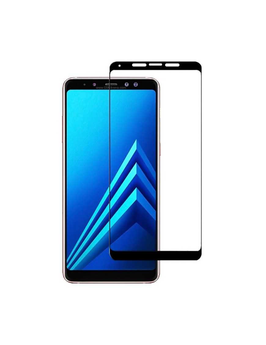 POWERTECH Tempered Glass 5D Full Glue για Samsung A8 Plus 2018, Black