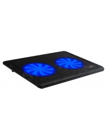 POWERTECH Βάση & ψύξη laptop PT-738 έως 15.6", 2x 125mm fan, LED, μαύρο