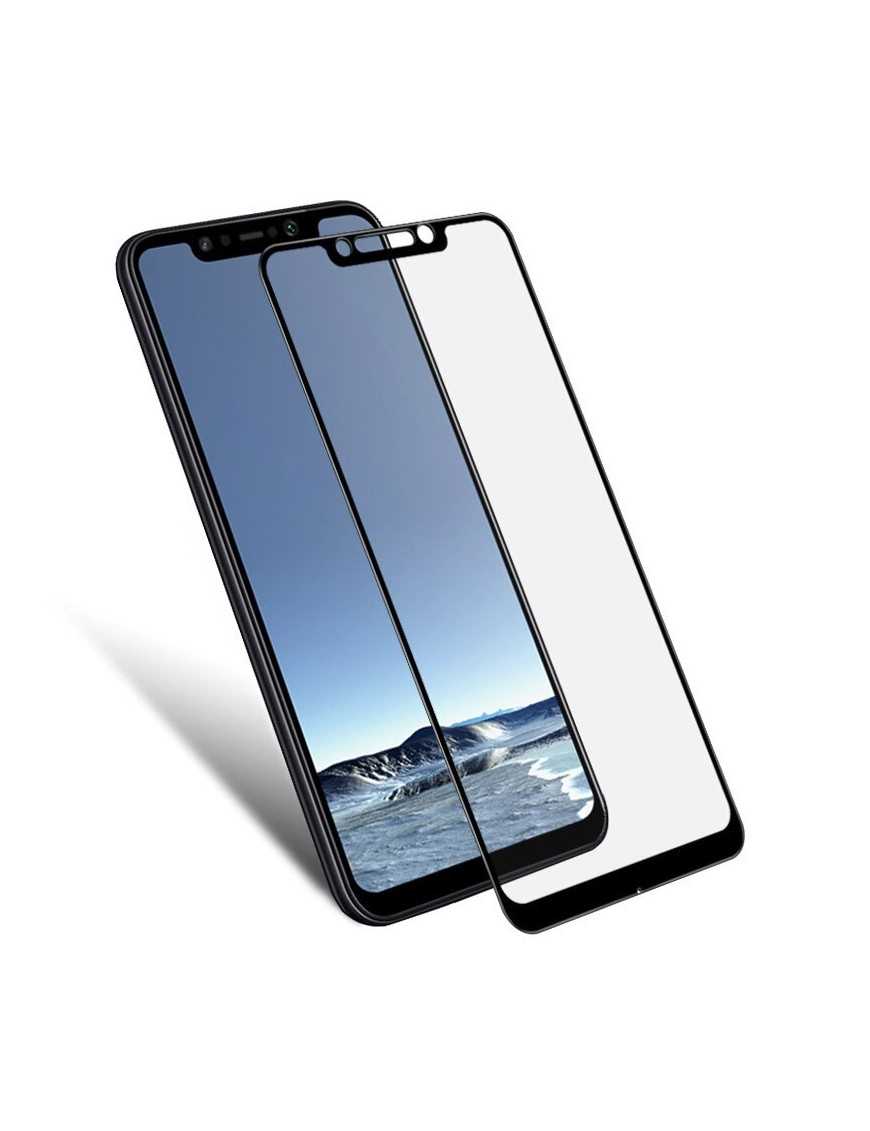 POWERTECH Tempered Glass 5D Full Glue για Pocophone F1 Qualcomm, μαύρο