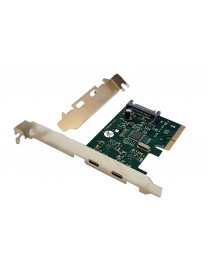 POWERTECH Κάρτα Επέκτασης PCI-e σε 2x USB 3.1 Type-C, Chipset ASM1142