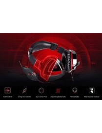 BLOODY Gaming Headset BLD-G501, 7.1CH, 40mm, USB, 100dB, μαύρα