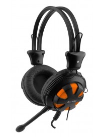 A4TECH Headset HS-28, 3.5mm, 40mm ακουστικά, πορτοκαλί