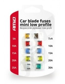 AMIO set mini μαχαιρωτών ασφαλειών αυτοκινήτου 02216, 10τμχ