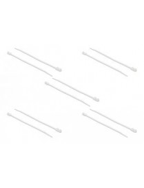 DELOCK Δεματικά καλωδίων 18944 με οπή στερέωσης, 160x4.8mm, λευκά, 10τμχ
