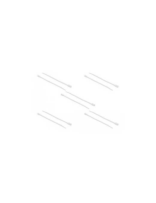 DELOCK Δεματικά καλωδίων 18944 με οπή στερέωσης, 160x4.8mm, λευκά, 10τμχ