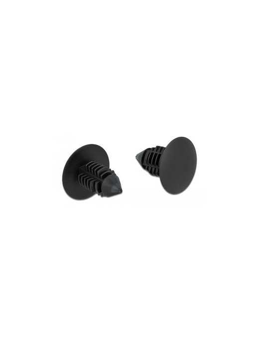 DELOCK Πλαστική τάπα 60187 για κάλυψη οπών, 15x14.5mm, μαύρη, 10τμχ