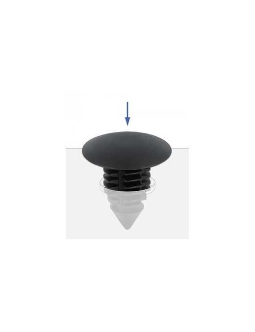 DELOCK Πλαστική τάπα 60187 για κάλυψη οπών, 15x14.5mm, μαύρη, 10τμχ