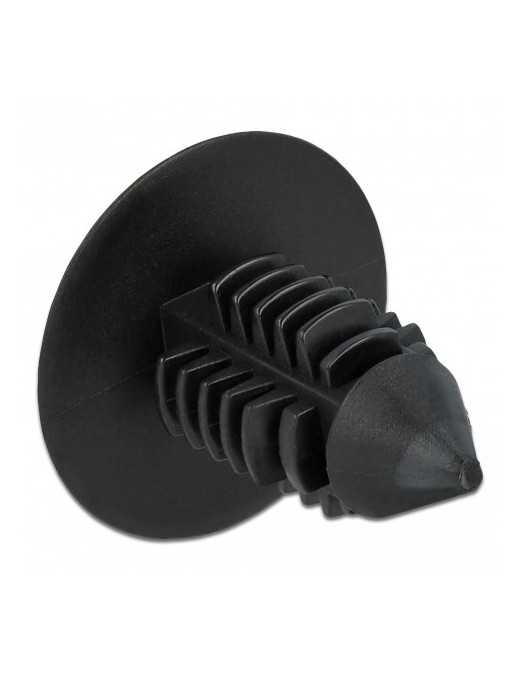 DELOCK Πλαστική τάπα 60187 για κάλυψη οπών, 15x14.5mm, μαύρη, 10τμχ