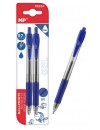 MP στυλό διαρκείας gel PE224, 0.7mm, μπλε, 2τμχ