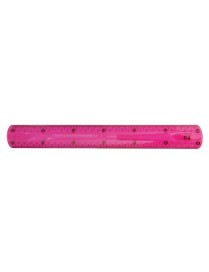 MP εύκαμπτος χάρακας PL003, 30cm, ροζ