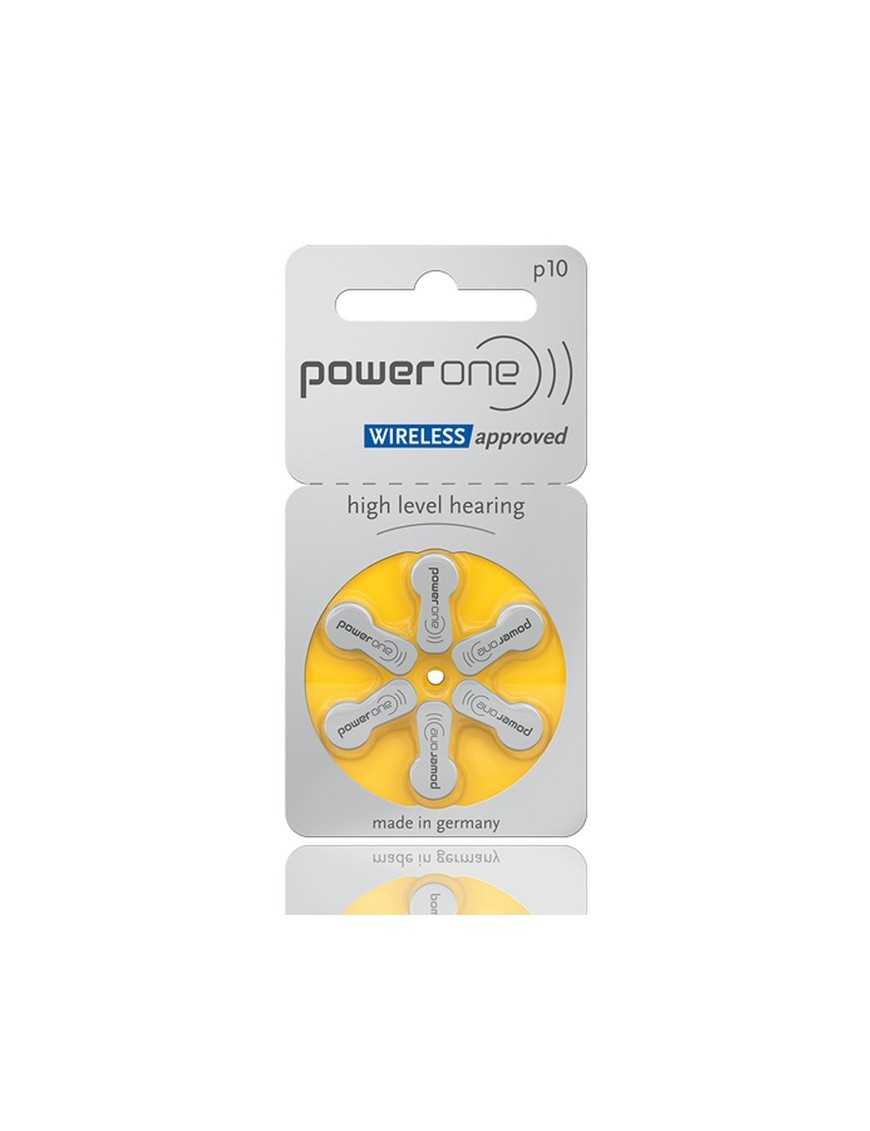 POWER ONE μπαταρίες ακουστικών βαρηκοΐας P10, mercury free, 1.45V, 6τμχ