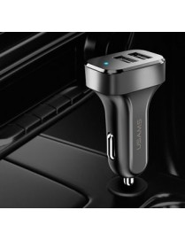 USAMS φορτιστής αυτοκινήτου C13, 2x USB, 2.1A, μαύρος