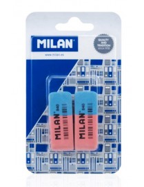 MILAN γόμα 620 BCM10100MP για μολύβι και στυλό, 53 x 20 x 8mm, σετ 2τμχ