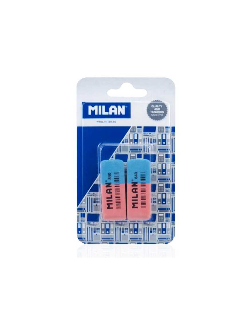 MILAN γόμα 620 BCM10100MP για μολύβι και στυλό, 53 x 20 x 8mm, σετ 2τμχ