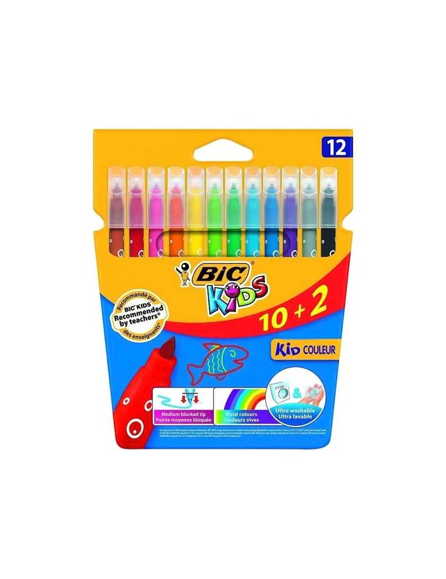 BIC σετ χρωματιστών μαρκαδόρων ζωγραφικής 216010322 KID Couleur, 12τμχ