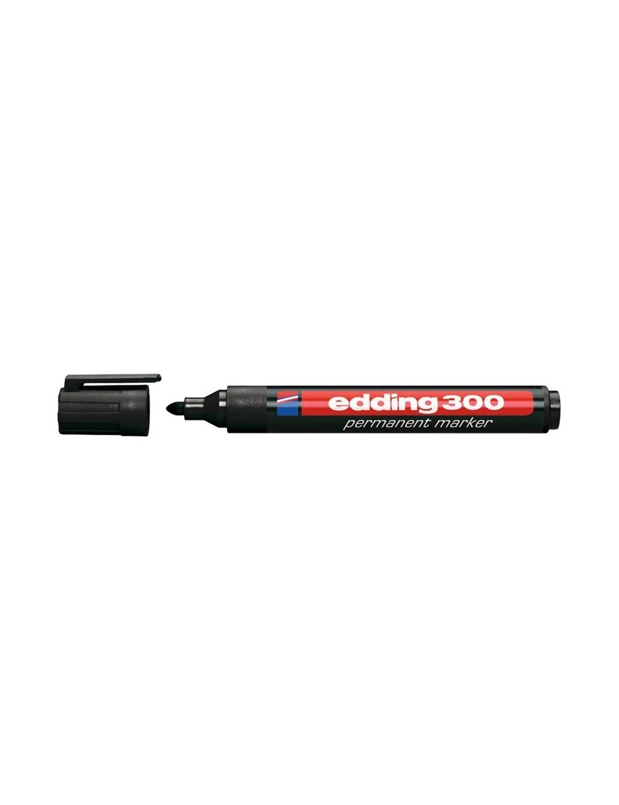 EDDING ανεξίτηλος μαρκαδόρος 300, 1.5-3mm, επαναγεμιζόμενος, μαύρος