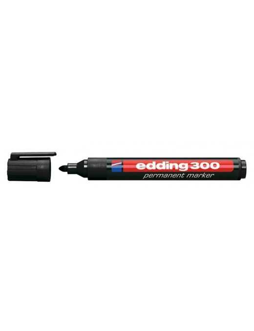 EDDING ανεξίτηλος μαρκαδόρος 300, 1.5-3mm, επαναγεμιζόμενος, μαύρος