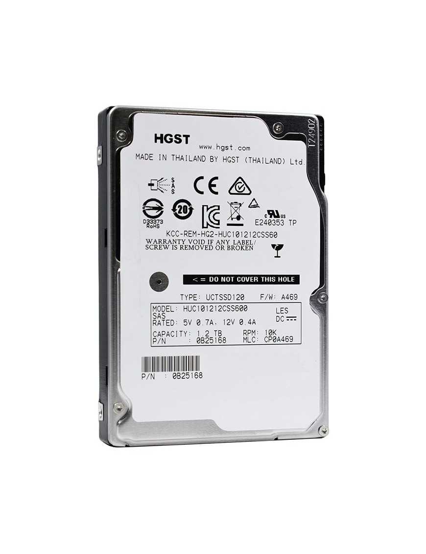 HGST used SAS HDD HUC101212CSS600, 1.2TB, 10K RPM, 6Gb/s, 2.5"