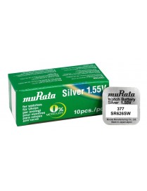 MURATA μπαταρία Silver Oxide για ρολόγια SR626SW, 1.55V, No 377, 10τμχ